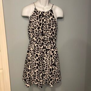 Black Leopard print dress. Sz S. Purchased from Francesca’s.
